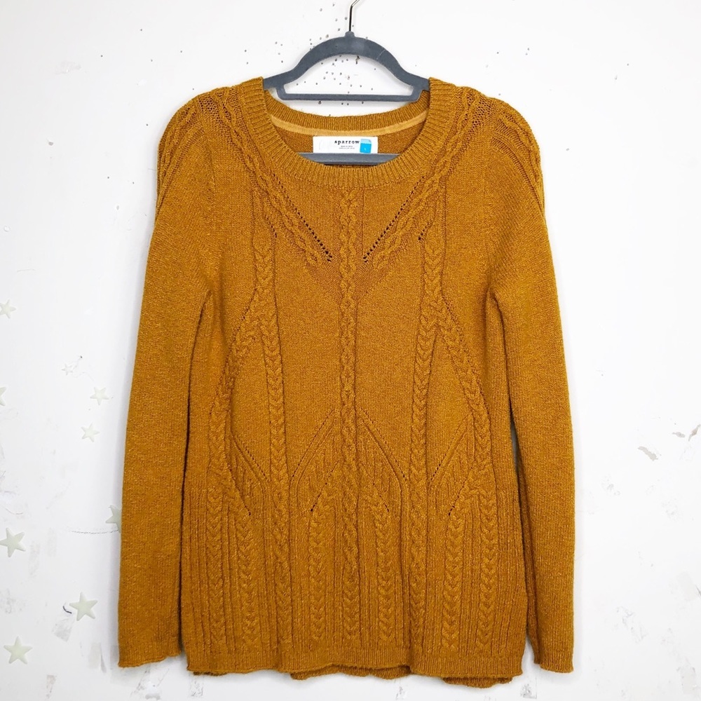 Sparrow Mustard Cable Knit Sweater